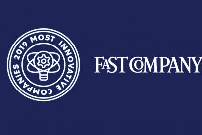 Fast Company logo and 2019 award stamp