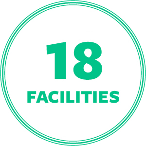 callout of 18 facilities