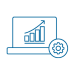 Icon representing supply chain visibility and data-driven decision support