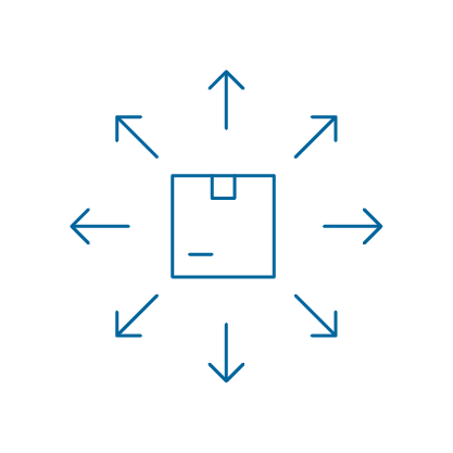 Icon showing Lineage's flexible capacity capabilities in our global network of temperature controlled warehouses.