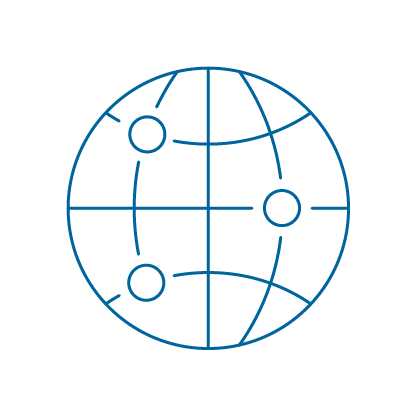 Icon showcasing Lineage's strategically located network of cold storage warehouses.