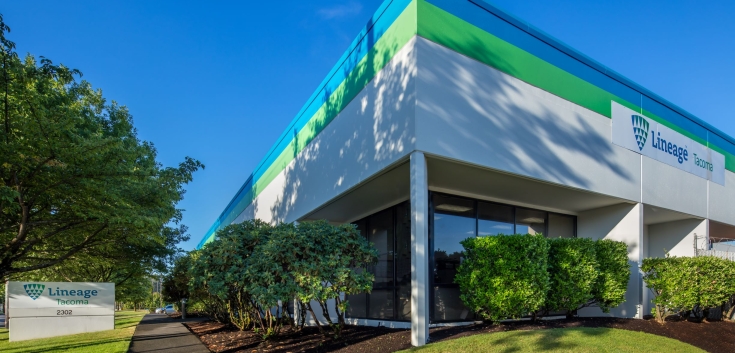 Exterior photo of Lineage's Tacoma facility