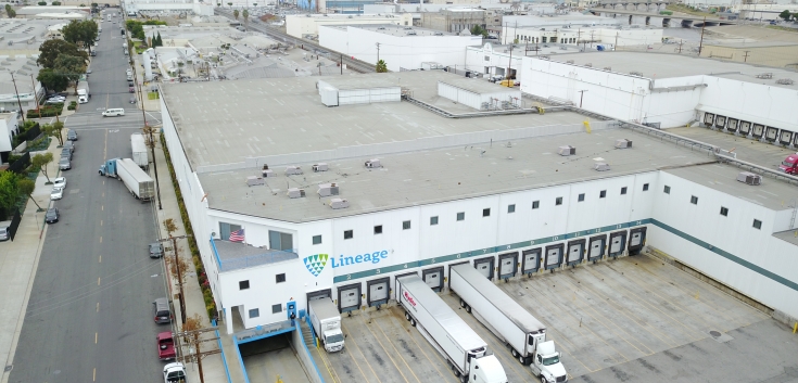 Aerial photo of Lineage's Vernon 1 facility