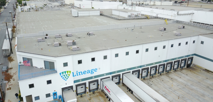 Aerial photo of Lineage's Vernon 1 facility