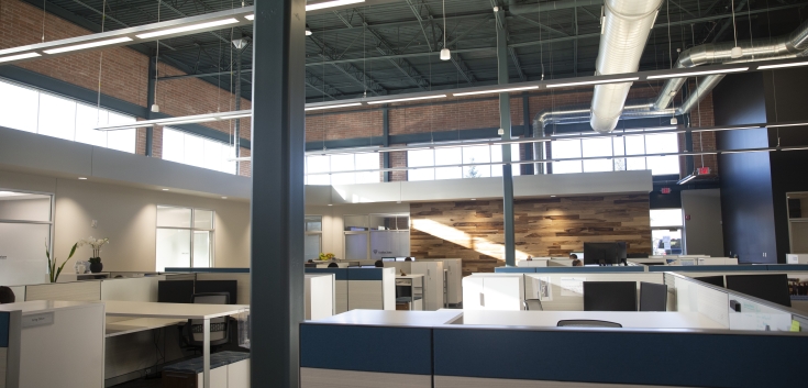 Interior photo of the Novi office space