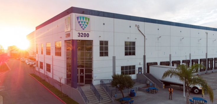 aerial photo of cold storage warehouse