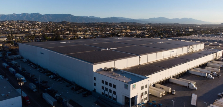 aerial photo of cold storage warehouse 
