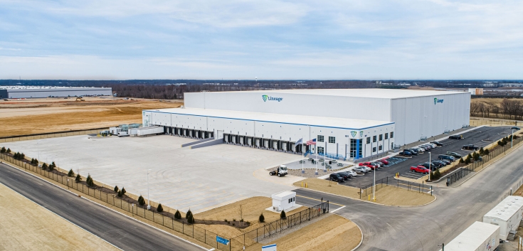 aerial photography of cold storage warehouse