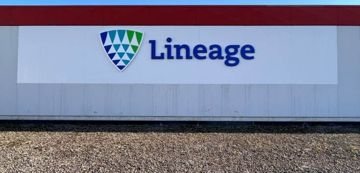 Exterior of Lineage’s Delta – Derwent cold storage facility