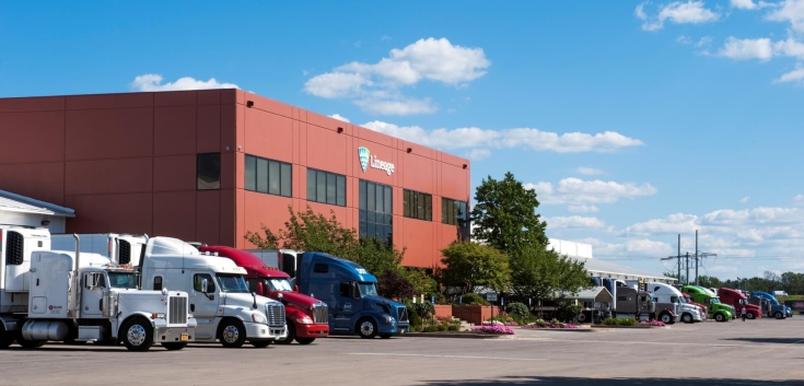 Lineage's Allentown, PA cold storage warehouse.