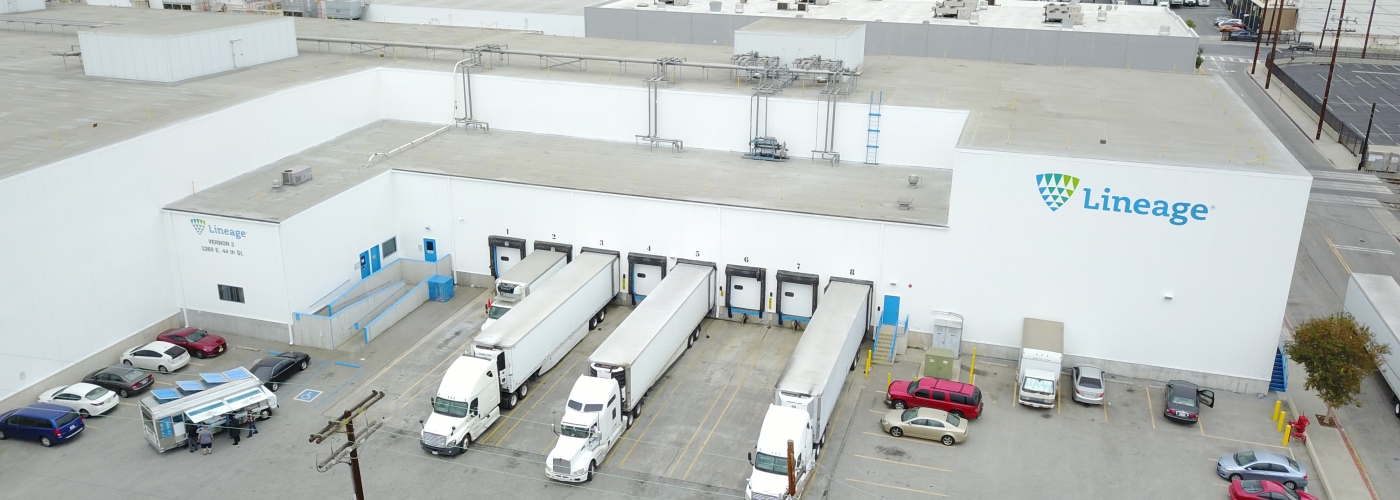 Aerial photo of Lineage's Vernon 3 facility