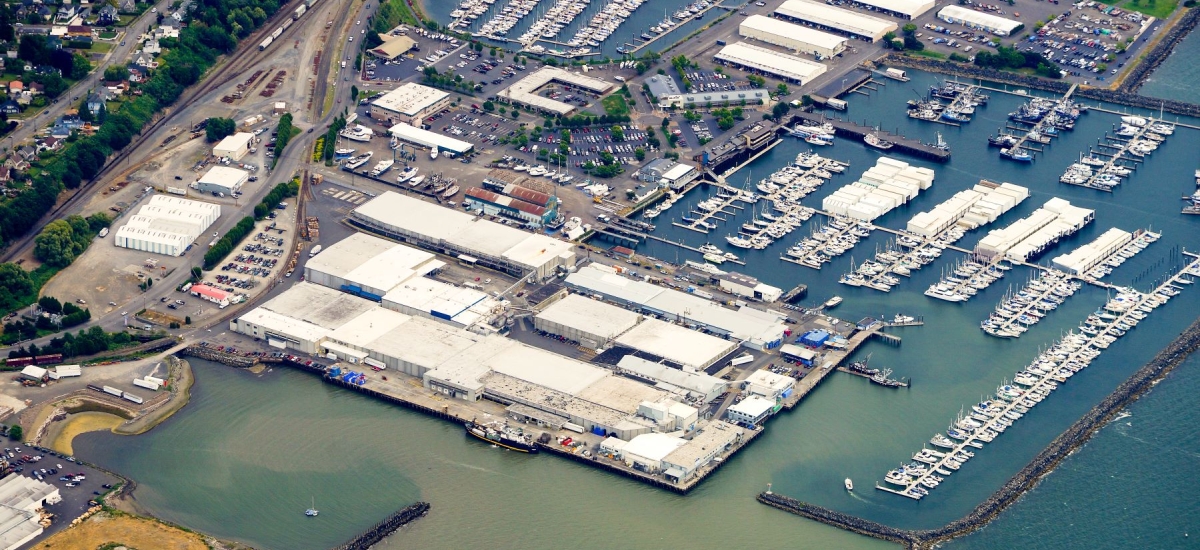 an aerial view of bellingham cold storage facilities