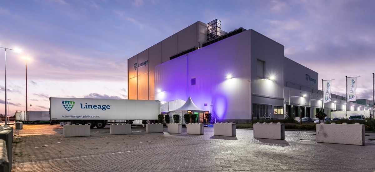 Exterior view of Lineage's CoolPort 2 port-centric cold storage facility in the Netherlands