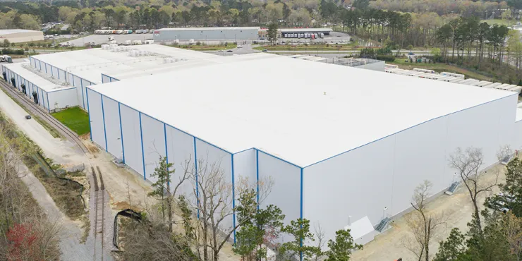 aerial photography of cold storage warehouse