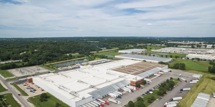 Aerial photo of Lineage's Edwardsville facility