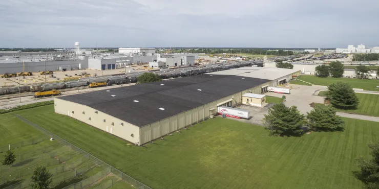 Foto aerea dello stabilimento Lineage a Decatur (Illinois)