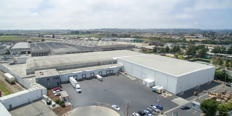 Foto aerea dello stabilimento Cascade Lineage a Watsonville, in California