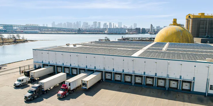 aerial photography of cold storage warehouse
