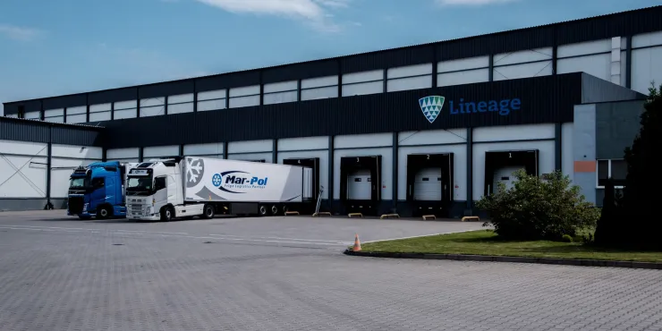 Loading docks at Lineage's Gnatowice facility