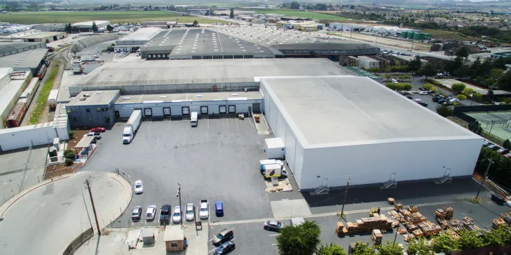 Foto aerea dello stabilimento Lineage a Watsonville - Cascade