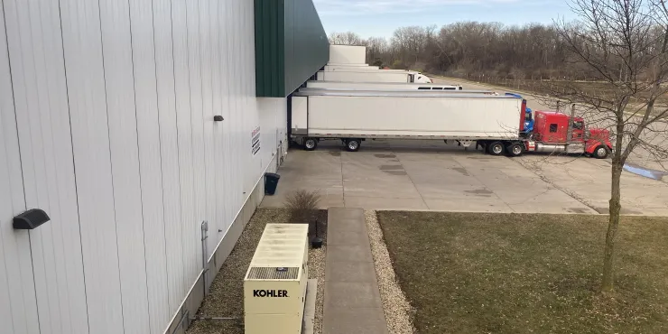 Außenansicht des Kühlhauses in McFarland, Wisconsin