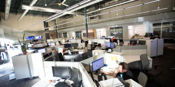 Transportation team working in the Novi office