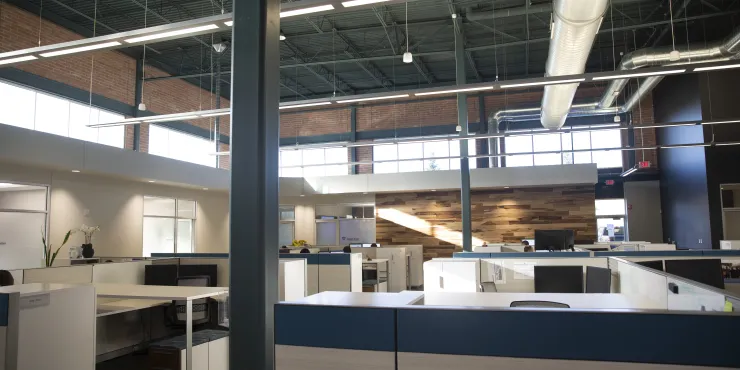 Interior photo of the Novi office space
