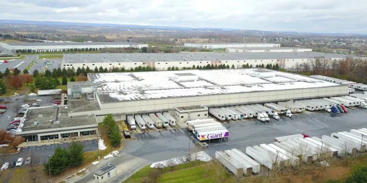 Aerial photo of Lineage's leased facility in Bethlehem, PA