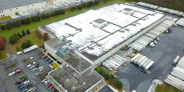 Aerial photo of Lineage's leased facility in Bethlehem, PA