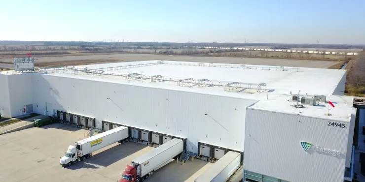 Aerial photo of Lineage's Wilmington -  Design facility