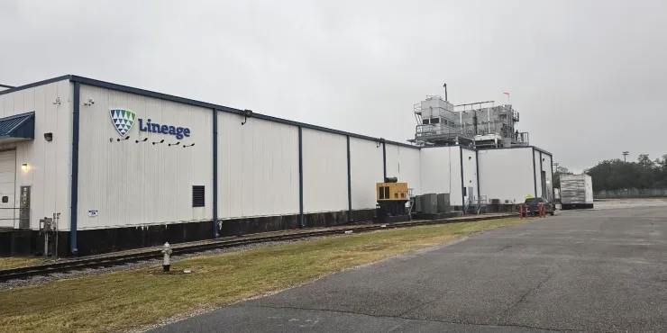 Immagine di un magazzino Lineage controllata Lineage