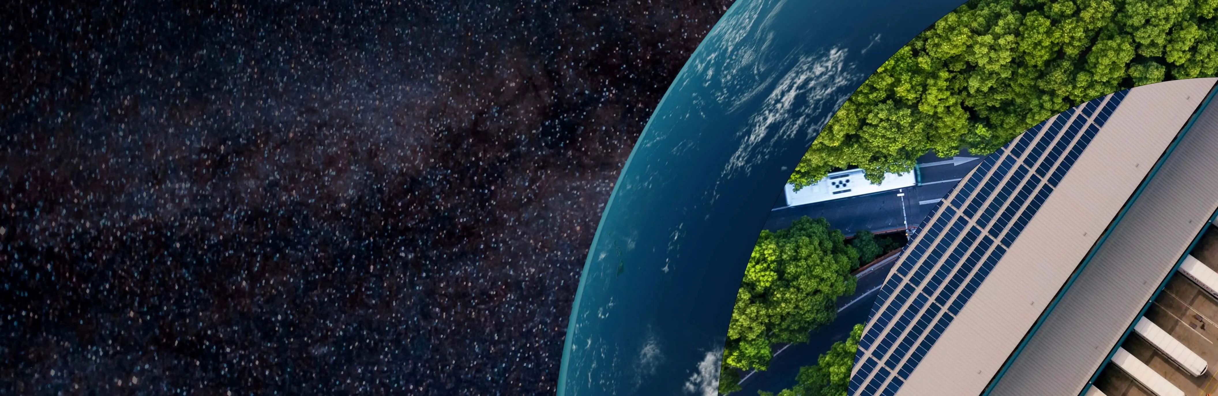 Sustainability, circles, earth graphic