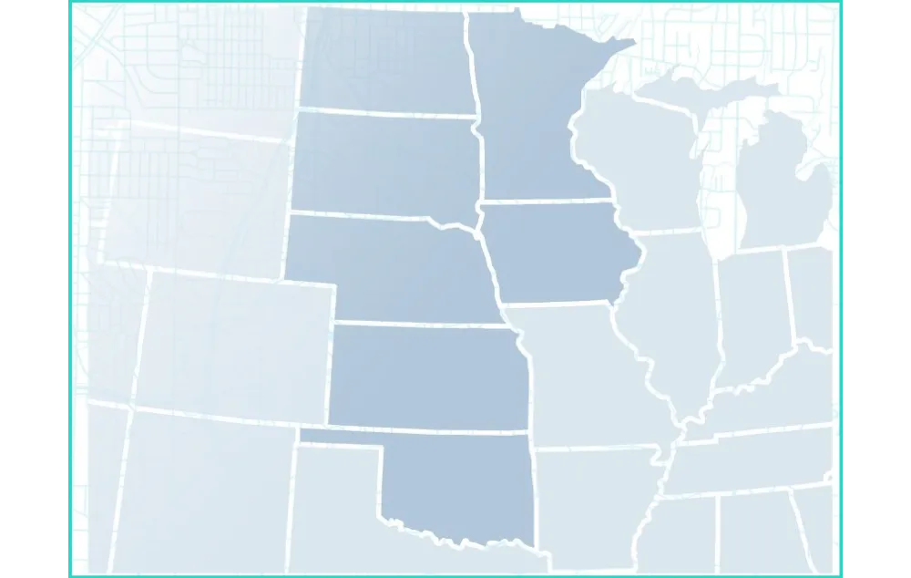 Imagen del mapa de la región de las Grandes Llanuras de Lineage con un borde