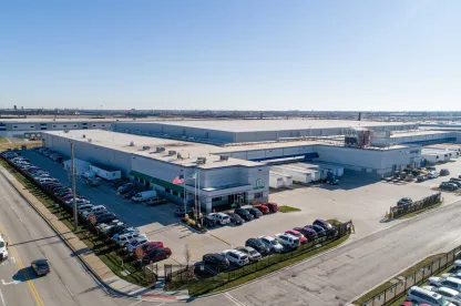 aerial photo of cold storage warehouse 