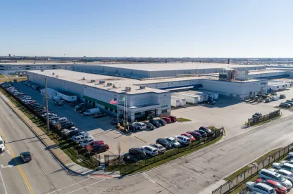 aerial photo of cold storage warehouse 