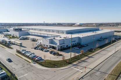 aerial photo of cold storage warehouse 