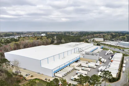 aerial photo of cold storage warehouse 