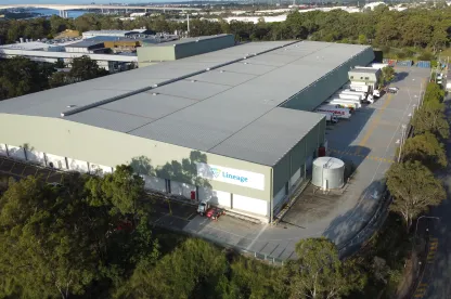aerial photo of cold storage warehouse 