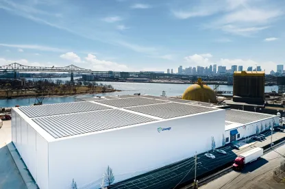 aerial photo of cold storage warehouse 