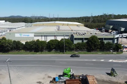 aerial photo of cold storage warehouse 