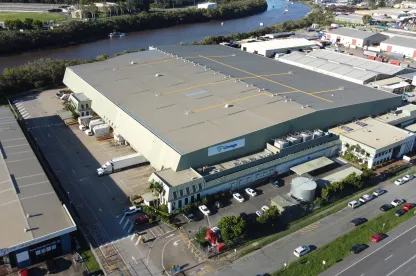 aerial photo of cold storage warehouse 