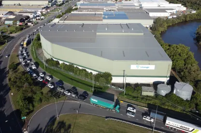 aerial photo of cold storage warehouse 