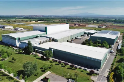 aerial photo of cold storage warehouse 