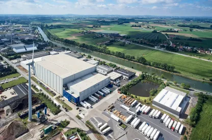 Ieper Warehouse Aerial Shot Belgium