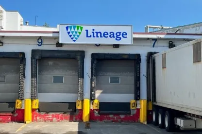 Lineage cold storage warehouse on Brandon Street in Calgary, Alberta