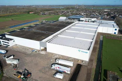 Food manufacturing and cold storage facility in Beneden-Leeuwen, Netherlands with blast freezing and high pressure processing services.