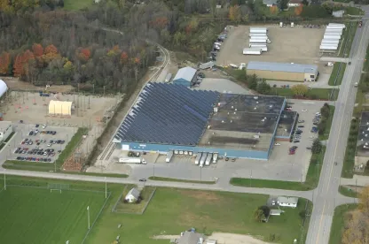 Overhead view of Lineage’s Ingersoll cold storage facility
