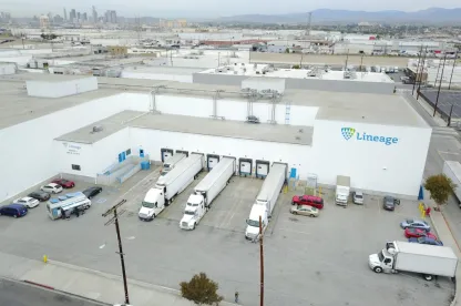 Exterior of Lineage’s Vernon 3 warehouse in Southern California