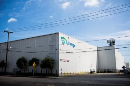 Street view of Lineage’s cold storage warehouse on Bandini Blvd in Vernon